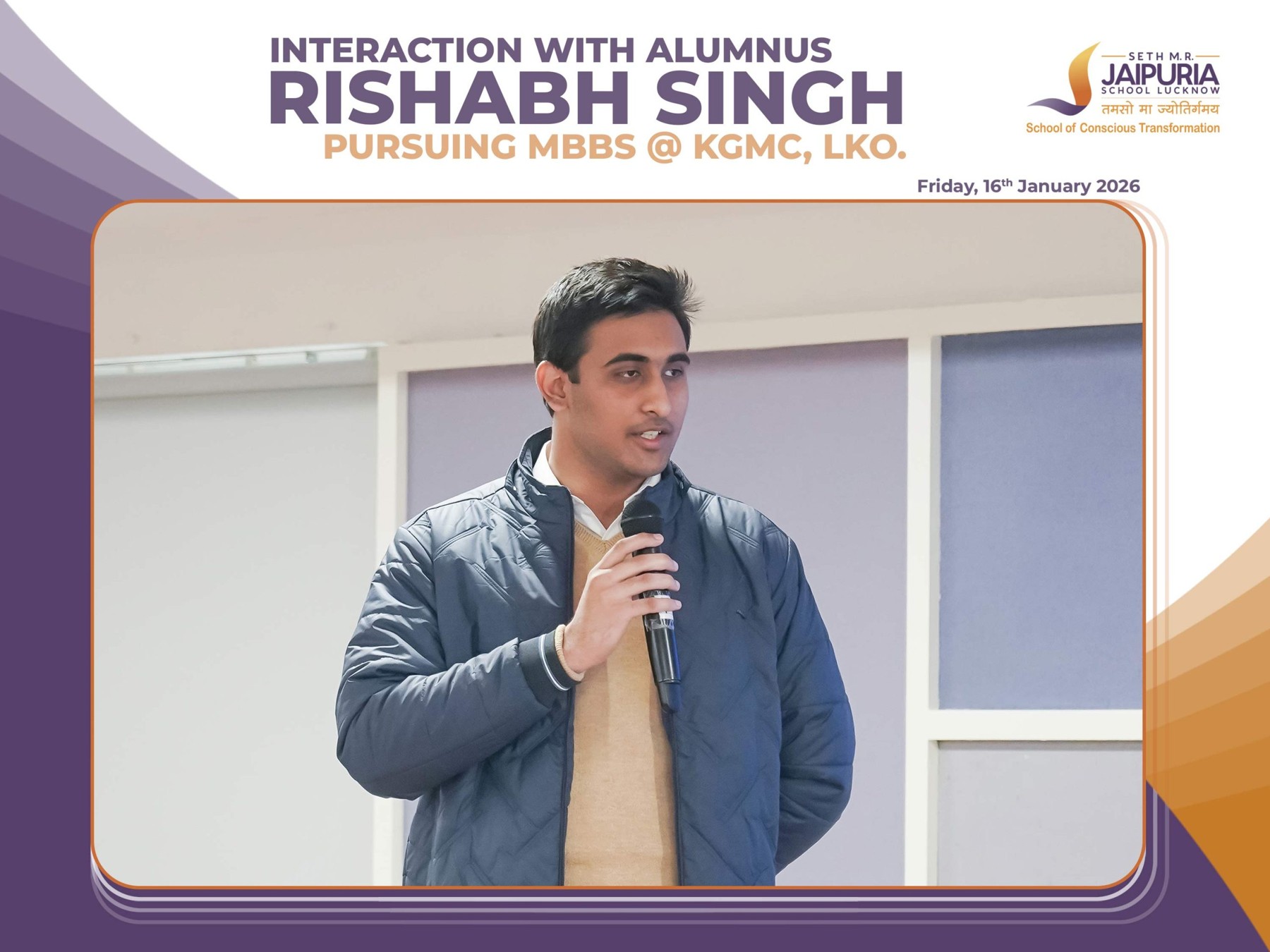 Alumnus Rishabh Singh Shares His NEET Journey with Class 9 and 10 Students